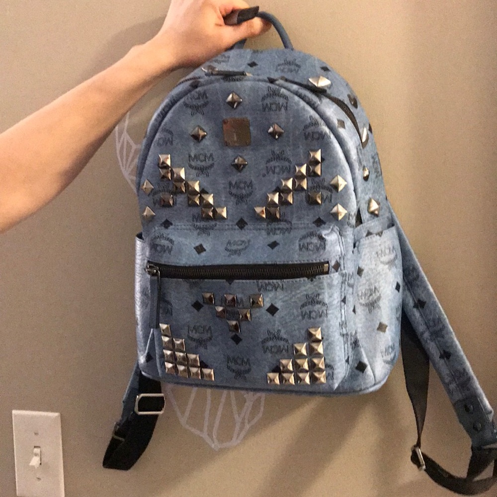 MCM studded backpack